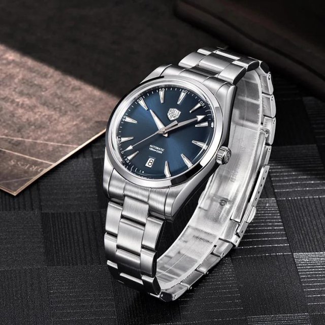 Luxury Men's Automatic Watch with Sapphire Glass & Stainless Steel Strap - Image 4