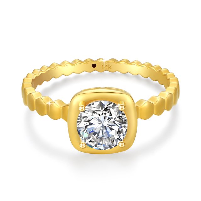 14k Gold Moissanite Ring 1 Carat - Image 6