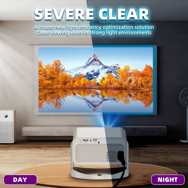 4K Portable Home Projector with Auto Focus, Bluetooth, Android 11 & 360° Cinema - Image 4