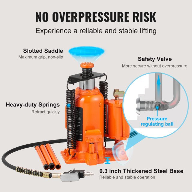 20 Ton Air Hydraulic Bottle Jack - Image 6