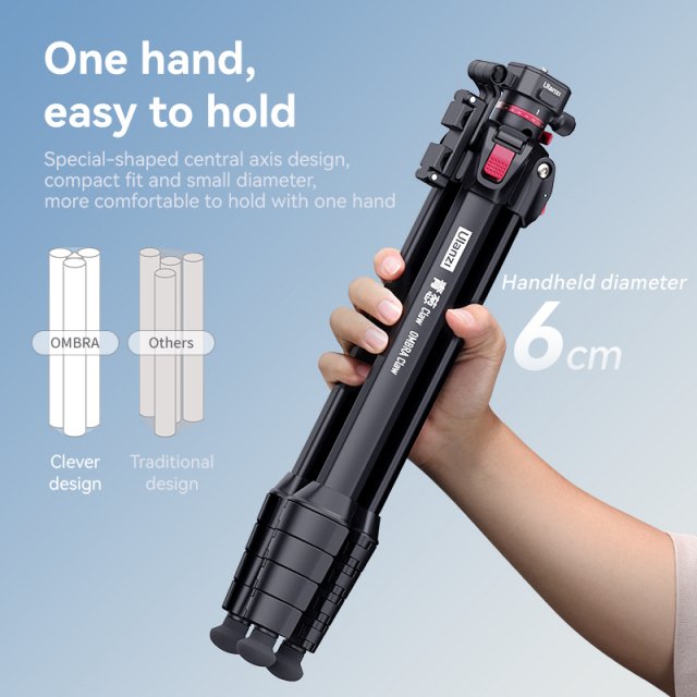 Carbon Fiber Travel Tripod with Teleprompter Mount - Image 4