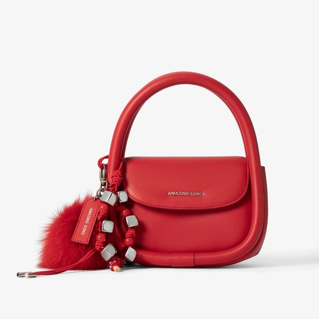 Elegant Red Square Shoulder Bag - Image 5