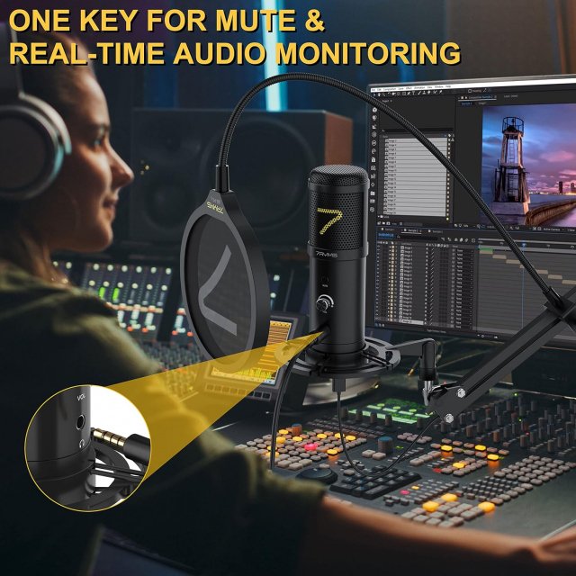 USB Gaming Microphone Kit with Arm Stand - Image 5