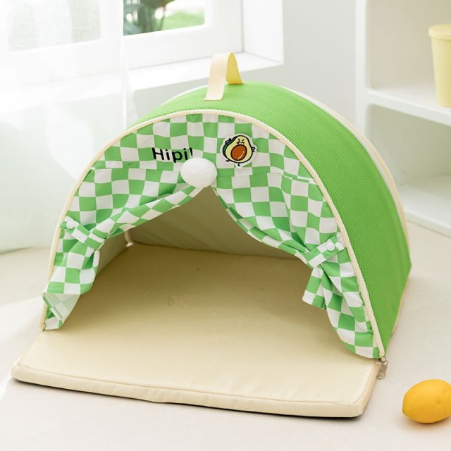 Cozy Tent Bed with Mat for Small Dogs and Cats – Soft Pet Basket Kennel - Image 6