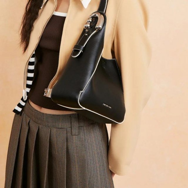 Chic Split Leather Bucket Shoulder Bag – Elegant & Versatile Design - Image 4