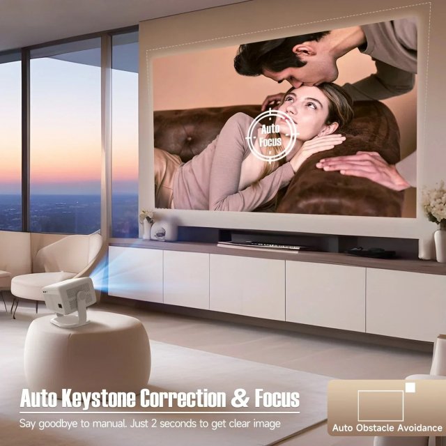 Portable 4K Projector with 650ANSI Brightness, Auto Focus & Android 11 - Image 5