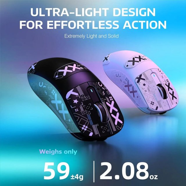 Superlight Tri-Mode Wireless Gaming Mouse with 26K DPI & Grip Tape - Image 4