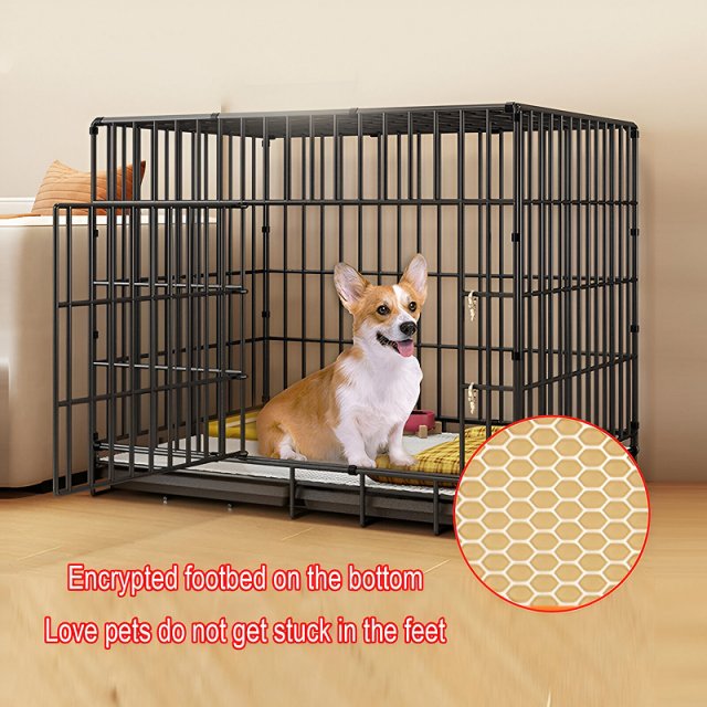 Foldable Indoor Dog Cage with Toilet Tray for Small and Medium Pets - Image 4
