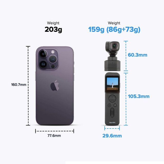 4K 60fps Cordless Detachable 3-Axis Stabilizer Camera with AI Tracking - Image 6