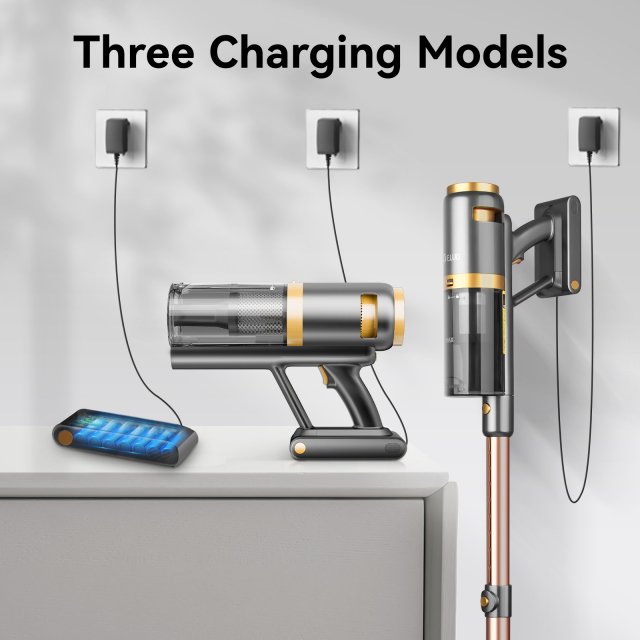 Powerful Cordless Stick Vacuum with Display, Anti-Tangle Brush & 60 Min Runtime - Image 4