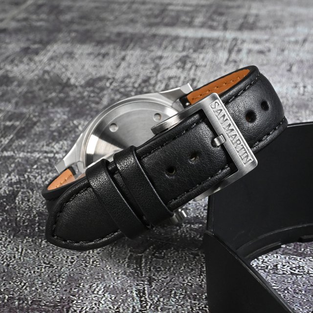 38mm Luxury Sport Automatic Watch with Oil Pressure Grid Dial - Image 5