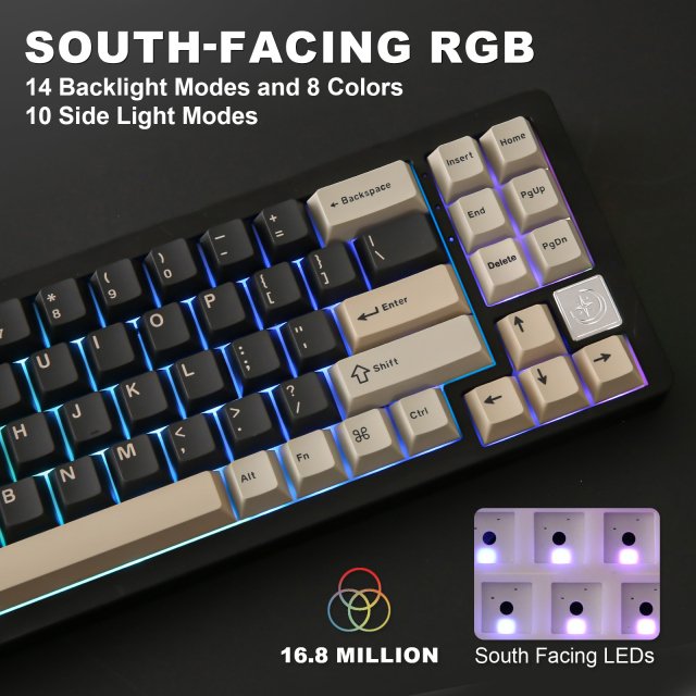 68% Hot Swappable Wireless Mechanical Keyboard - CNC Aluminum RGB Gaming - Image 6