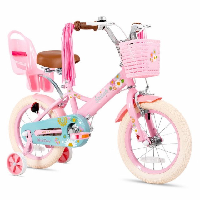12 Inch Girls Bike with Doll Seat & Streamers - Image 3