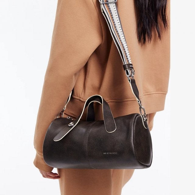 Chic Split Leather Bucket Bag - Image 3