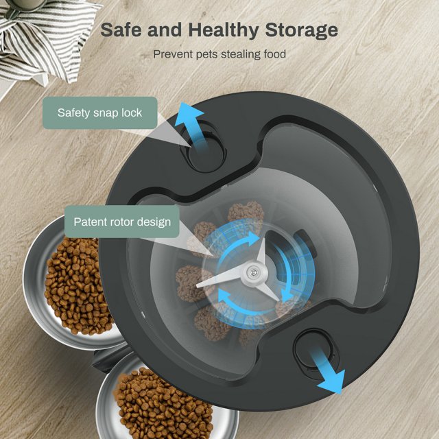 Smart 4L Automatic Pet Feeder with Stainless Steel Bowl for Cats & Dogs - Image 4