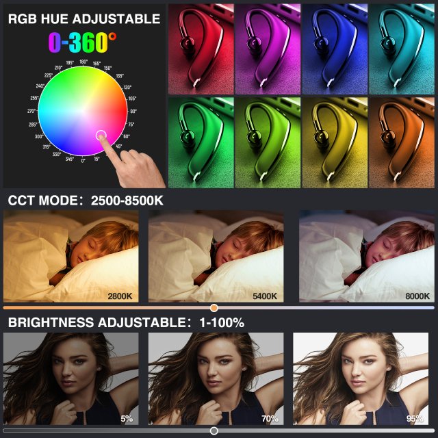 RGB Handheld Light Wand with Magnetic Mount and App Control - Image 5