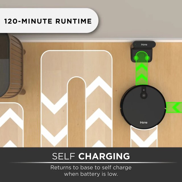 Smart Robot Vacuum with Mapping, 2200Pa Suction, 120 Min Runtime & App Control - Image 3