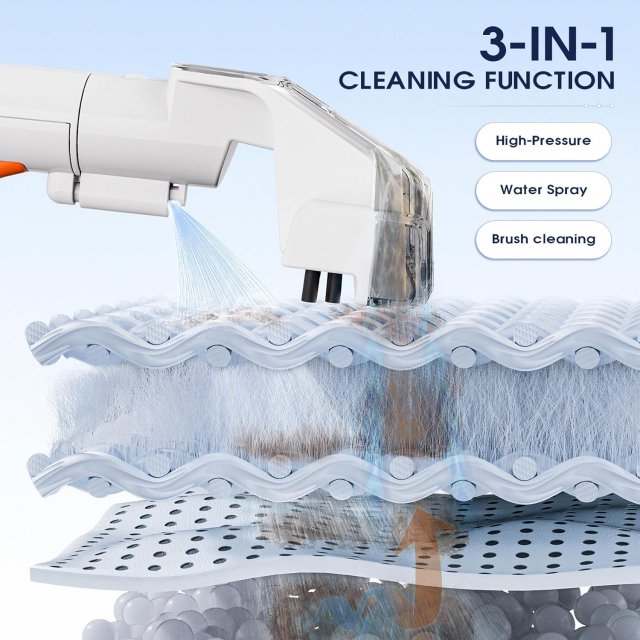 Powerful Handheld Fabric & Carpet Cleaner 600W | Wet Spot Pet Stain Remover - Image 5