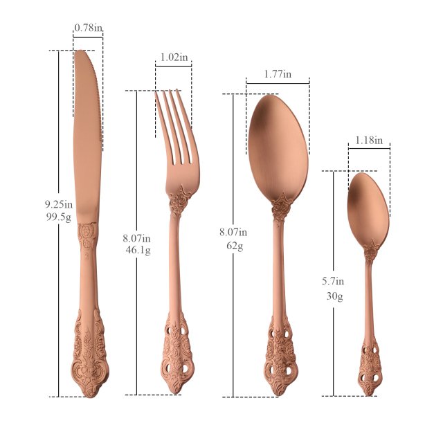 Luxury Gold Stainless Steel Flatware Set – 16-Piece Tableware - Image 6