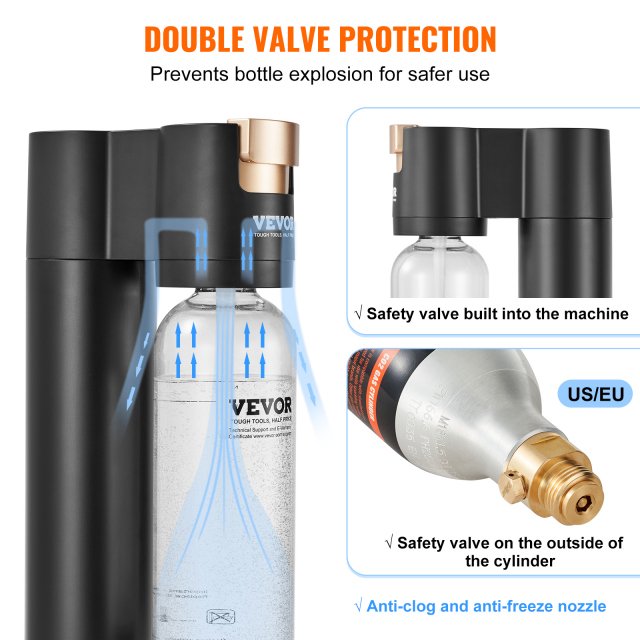 Home Sparkling Water Maker – Manual Soda Machine with 1L Bottle & CO2 Compatibility - Image 5