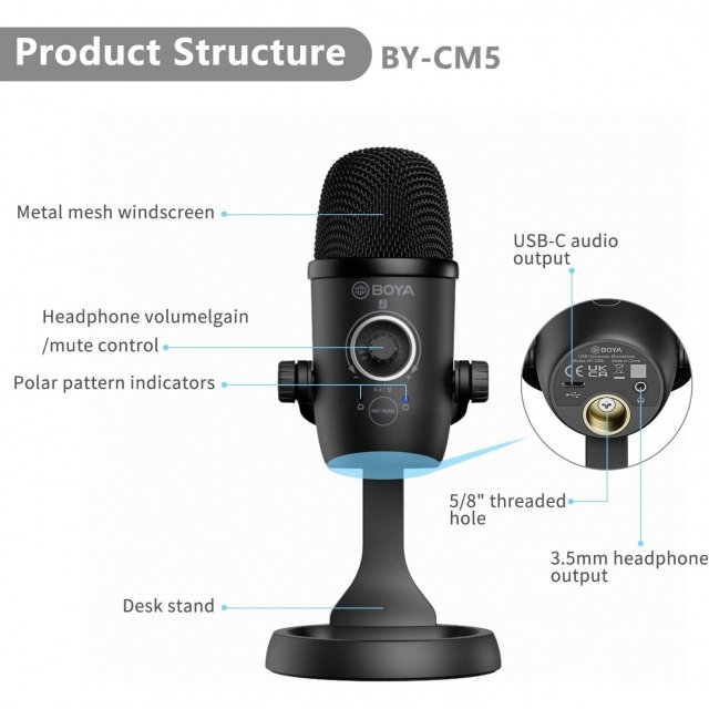 USB Condenser Microphone for Podcasting, Streaming & Studio Recording - Image 6