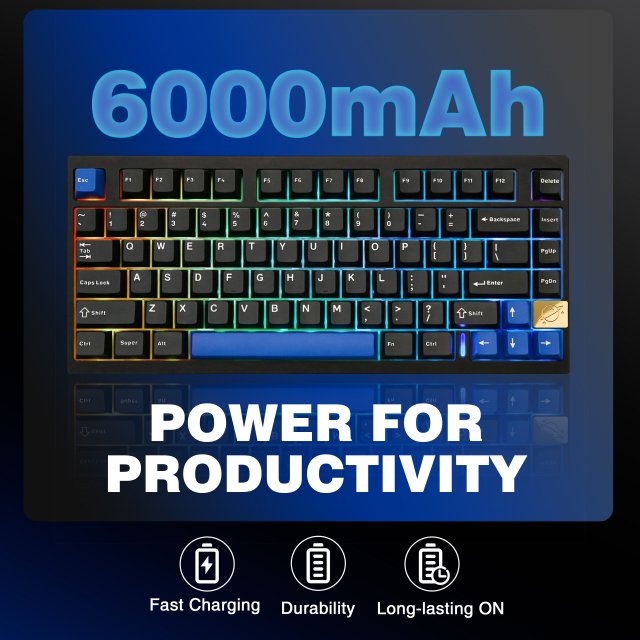 75% Aluminum Mechanical Gaming Keyboard - Hot Swappable, Wireless & Wired - Image 3
