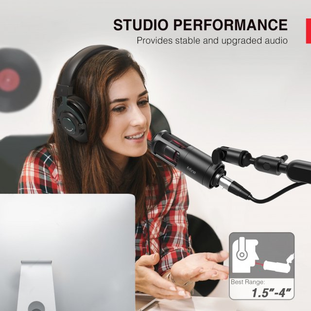 Professional XLR Dynamic Microphone with Cardioid Pickup for Studio & Streaming - Image 5