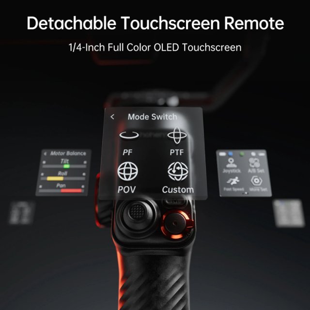 3-Axis Smartphone Gimbal with AI Face Tracking and Built-In Selfie Stick - Image 5