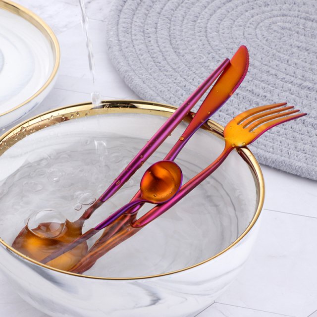Rainbow Stainless Steel Cutlery Set - Image 3