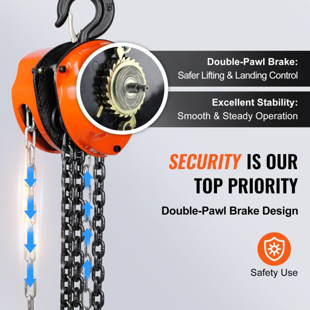 1T/2T Hand Chain Hoist with 360° Rotation Hook for Garage and Factory Lifting - Image 4