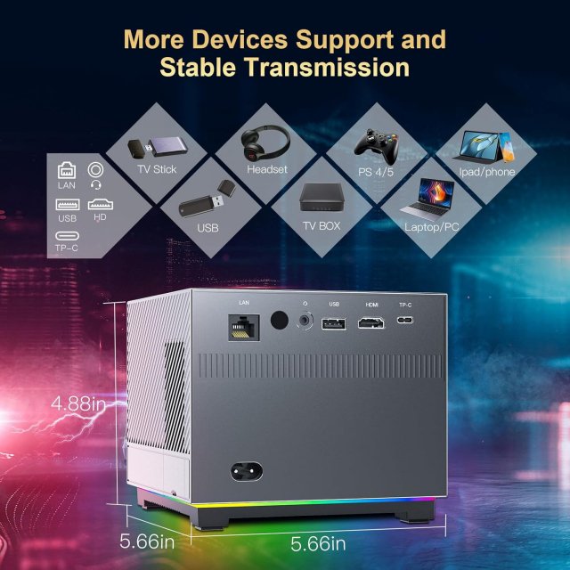 Mini 4K Portable Home Theater Projector with WiFi & Bluetooth - Image 7