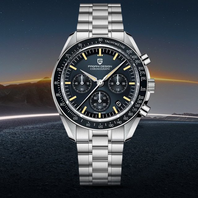 Luxury Chronograph Men's Watch with Sapphire Crystal & Quartz Movement - Image 2