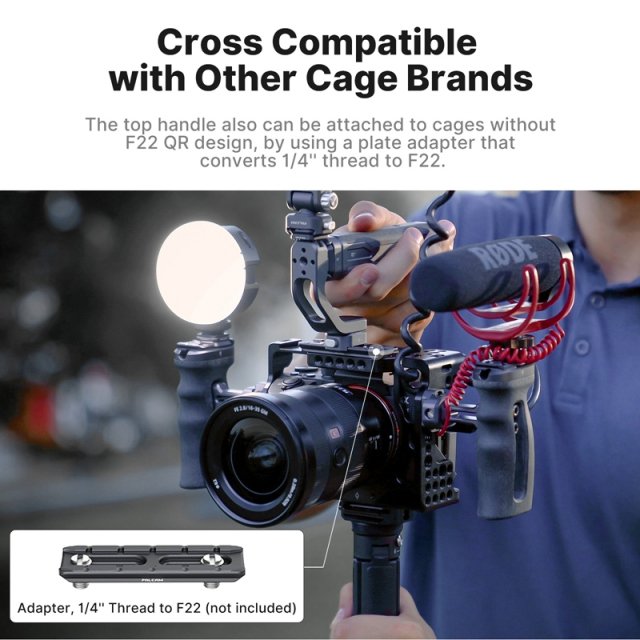 Quick Release Camera Top Handle Grip with 1/4” Mount - Image 3