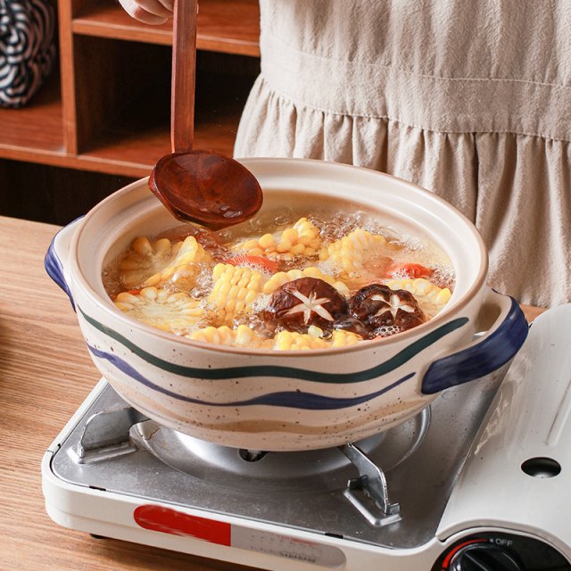 2.5L Ceramic Casserole Pot – High-Heat Clay Soup & Stew Pan for Gas Stoves - Image 3
