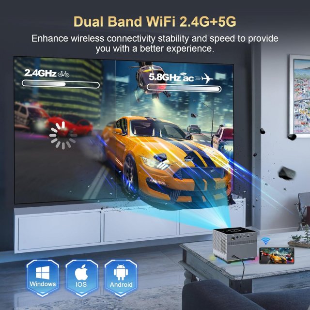 Mini 4K Portable Home Theater Projector with WiFi & Bluetooth - Image 5