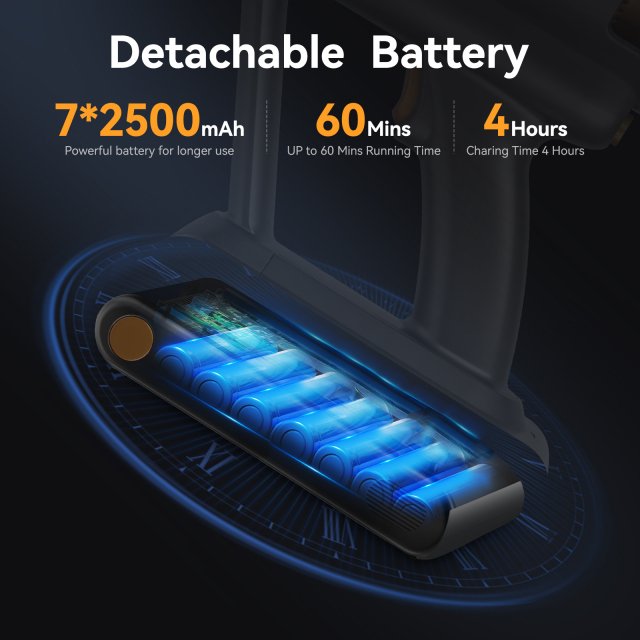 High Suction Cordless Vacuum Cleaner with LED Display and Removable Battery - Image 7