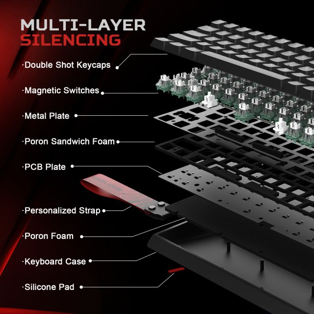 Magnetic Rapid Trigger Gaming Keyboard with 8K Polling and RGB Backlight - Image 4