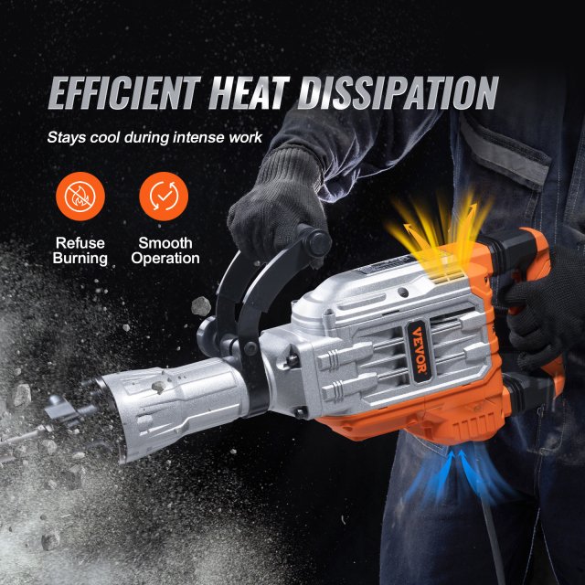 Heavy Duty Electric Demolition Jack Hammer 3500W for Concrete Breaking - Image 3