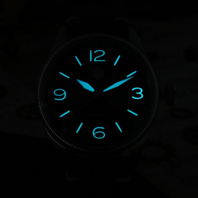 38.5mm Retro Automatic Pilot Watch with Sapphire Crystal & Coin Bezel - Image 10