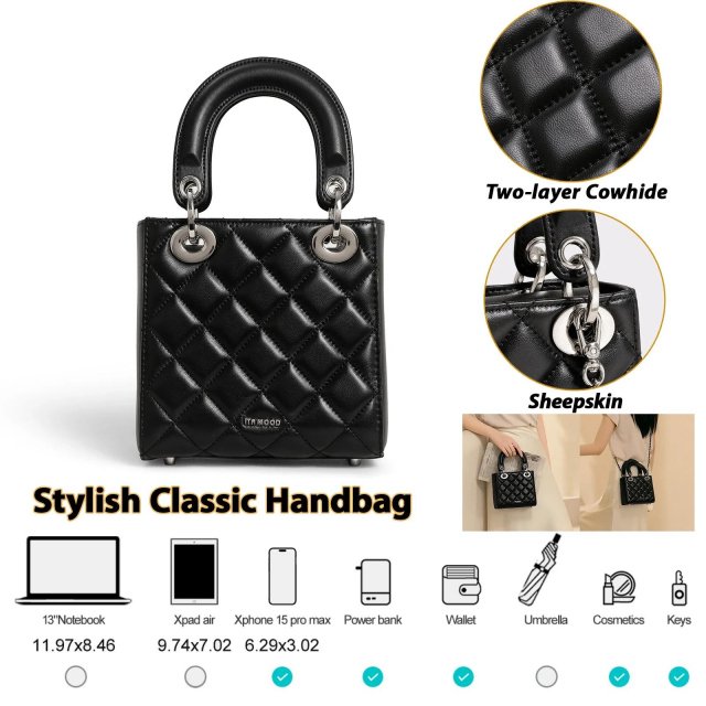 Genuine Leather Lambskin Crossbody Handbag – Stylish, Soft & Versatile - Image 3