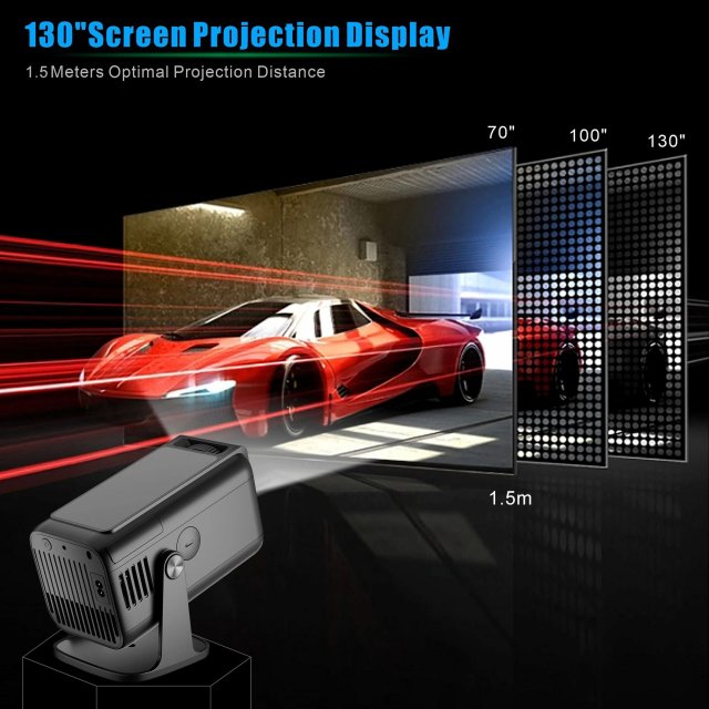 4K Smart Android Projector with Auto Correction, 5G WiFi, and Bluetooth - Image 4