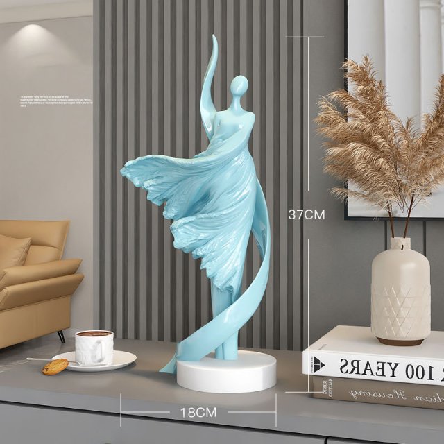Modern Resin Dancing Woman Statue – Elegant Desktop Figurine for Home & Office - Image 6