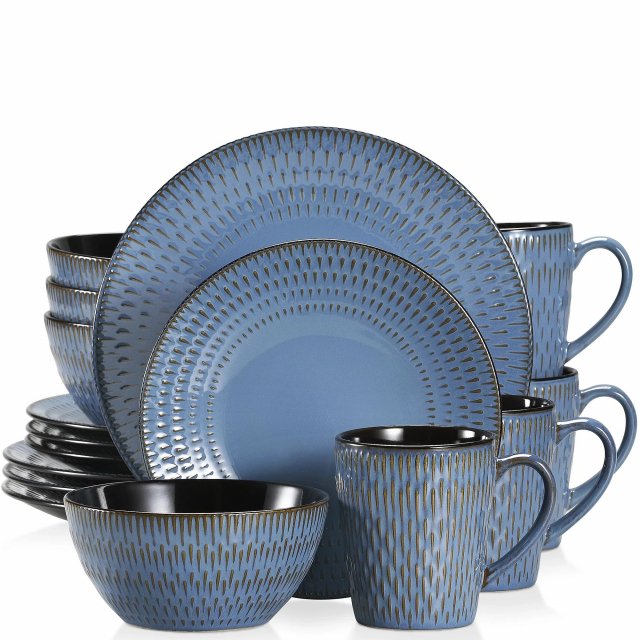 Vancasso Pluvo Embossed Stoneware Dinnerware Set - Image 7