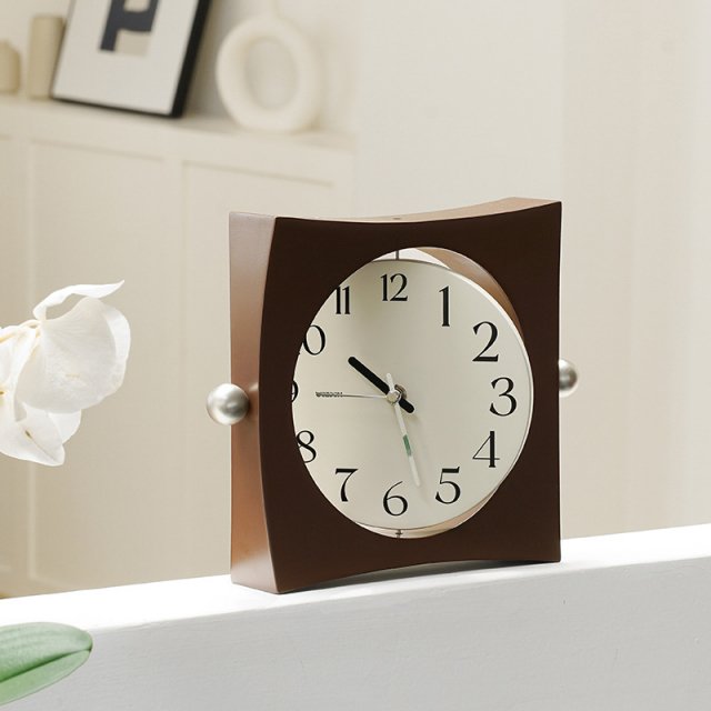 Vintage Wood Pendulum Table Clock - Image 3