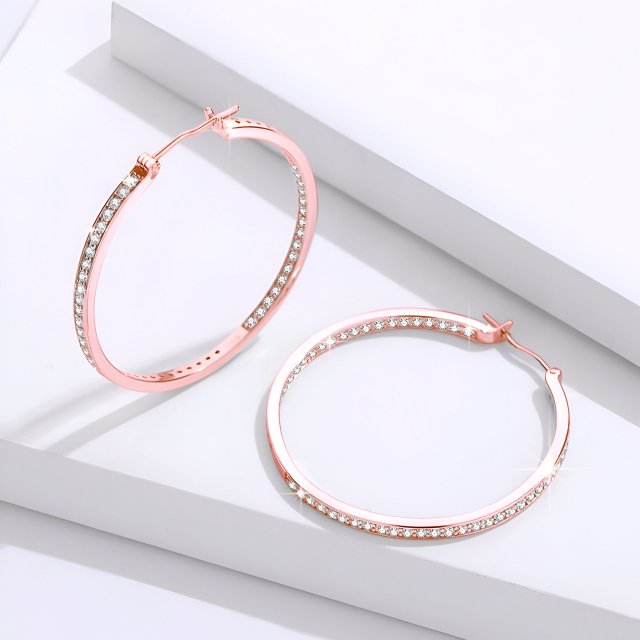 Trending 40mm Big Hoop Moissanite Earrings for Women - Luxury Silver 925 Party Jewelry - Image 4