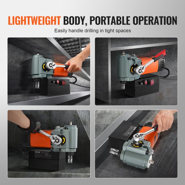Portable Magnetic Drill Press 1300W with Cooling Device - Lightweight & Efficient - Image 3