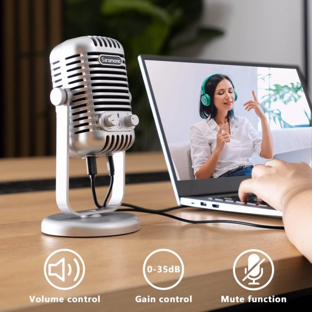 USB Desktop Microphone for Podcasting, Streaming, Recording & Online Meetings - Image 3