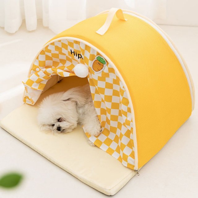 Cozy Tent Bed with Mat for Small Dogs and Cats – Soft Pet Basket Kennel - Image 2