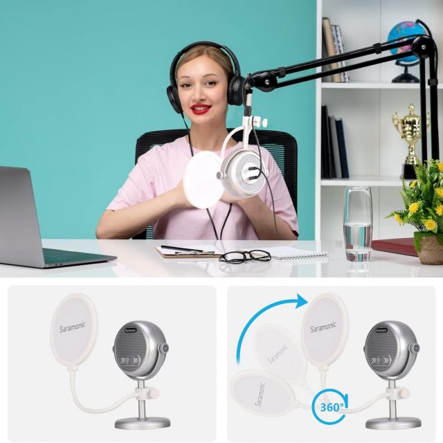 Vintage Style USB Condenser Microphone for Desktop Streaming & Recording - Image 2
