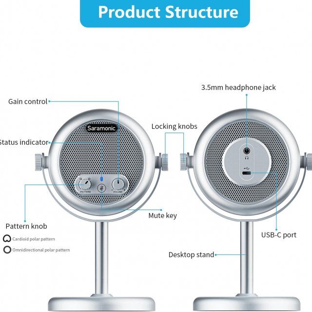 Vintage Style USB Condenser Microphone for Desktop Streaming & Recording - Image 6
